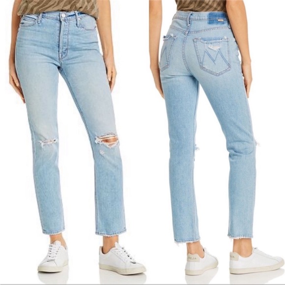 MOTHER Denim - Mother Superior The Dazzler button fly ankle Really Intoxicated Distressed sz 30